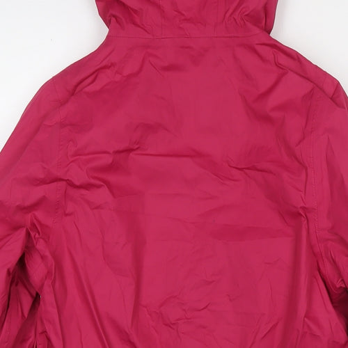 Peter Storm Girls Pink Rain Coat Jacket Size 11-12 Years Zip