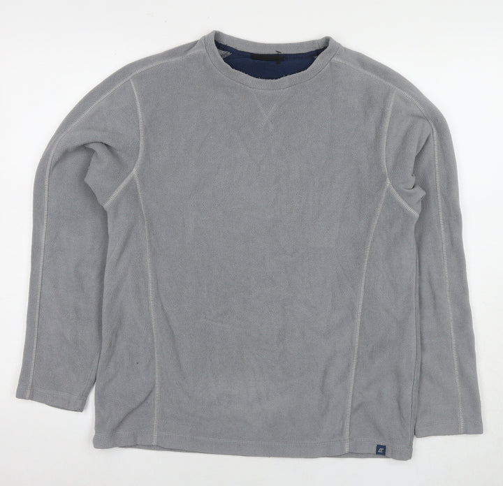 Active Womens Grey Polyester Pullover Sweatshirt Size S Pullover
