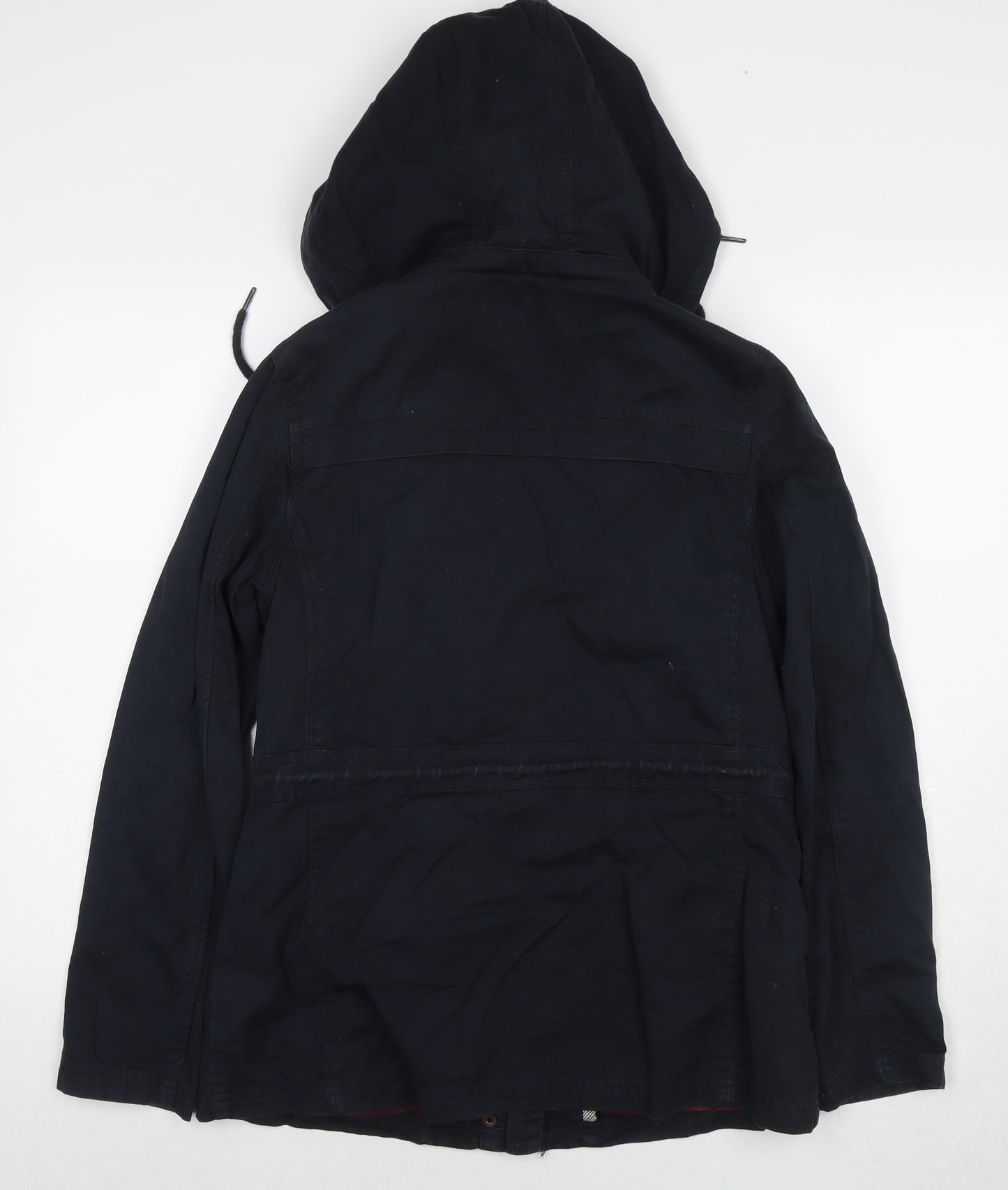 Fat Face Womens Blue Parka Coat Size 10 Zip