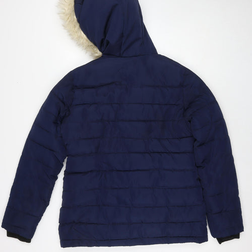 Dorothy Perkins Womens Blue Puffer Jacket Jacket Size 12 Zip