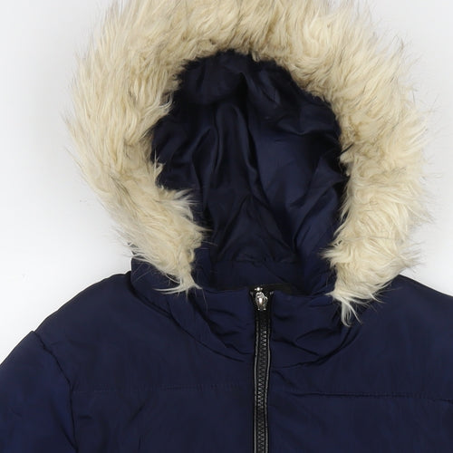 Dorothy Perkins Womens Blue Puffer Jacket Jacket Size 12 Zip