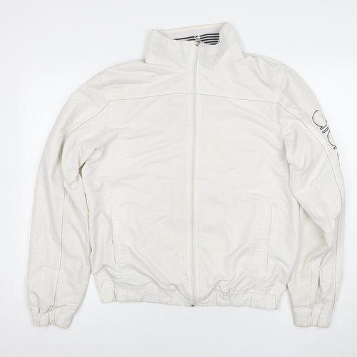 Diadora Womens White Bomber Jacket Jacket Size L Zip