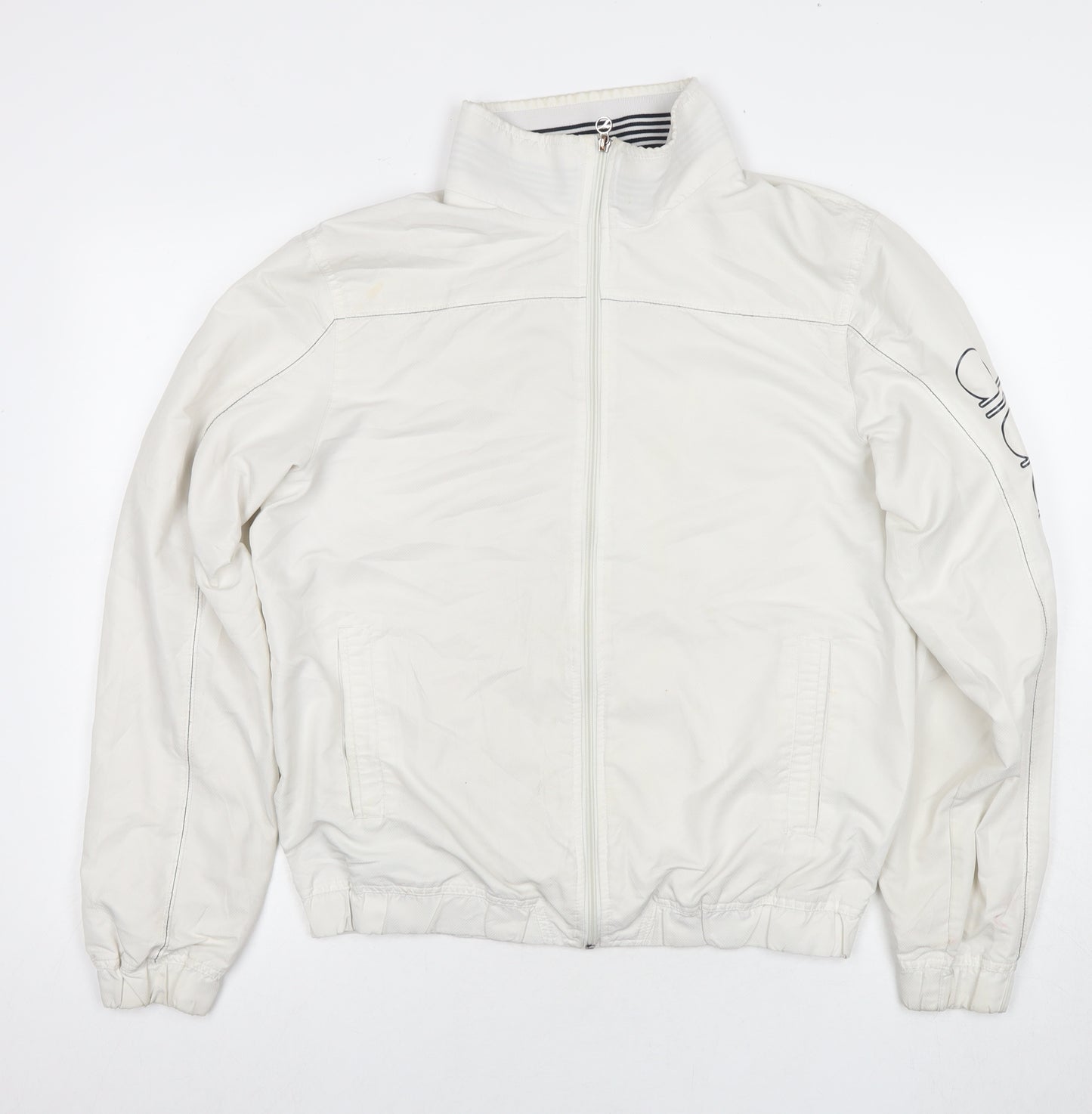 Diadora Womens White Bomber Jacket Jacket Size L Zip