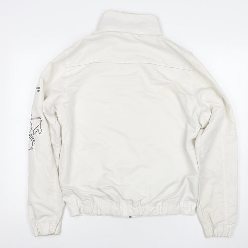 Diadora Womens White Bomber Jacket Jacket Size L Zip