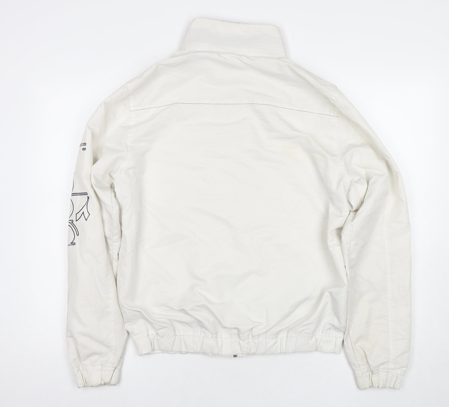 Diadora Womens White Bomber Jacket Jacket Size L Zip