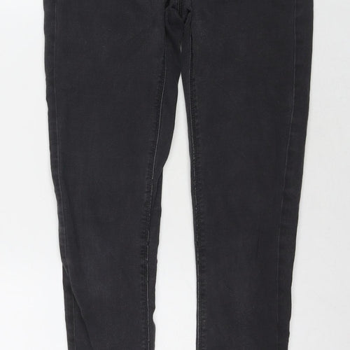 Oasis Womens Grey Cotton Skinny Jeans Size 8 L29 in Regular Zip