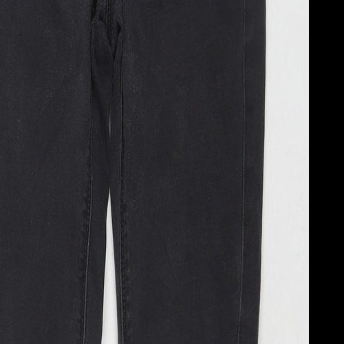 Oasis Womens Grey Cotton Skinny Jeans Size 8 L29 in Regular Zip