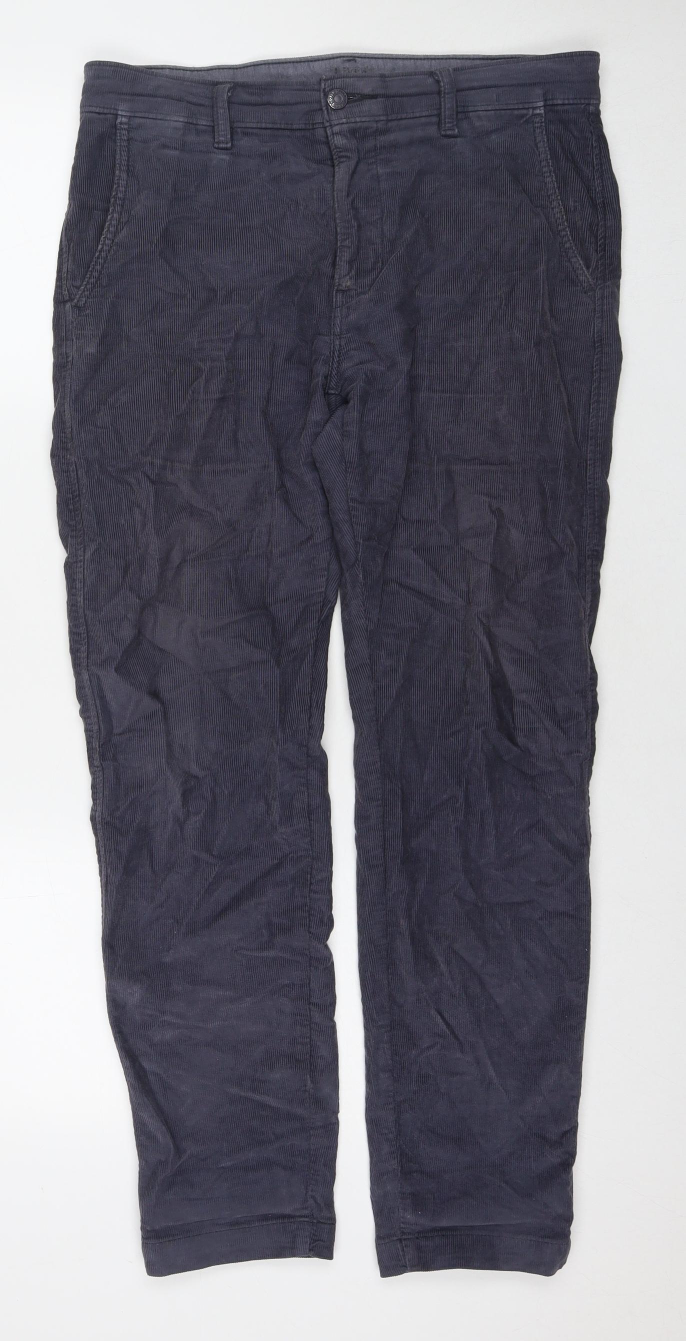 Levi's Mens Blue Cotton Chino Trousers Size 31 in L32 in Regular Zip