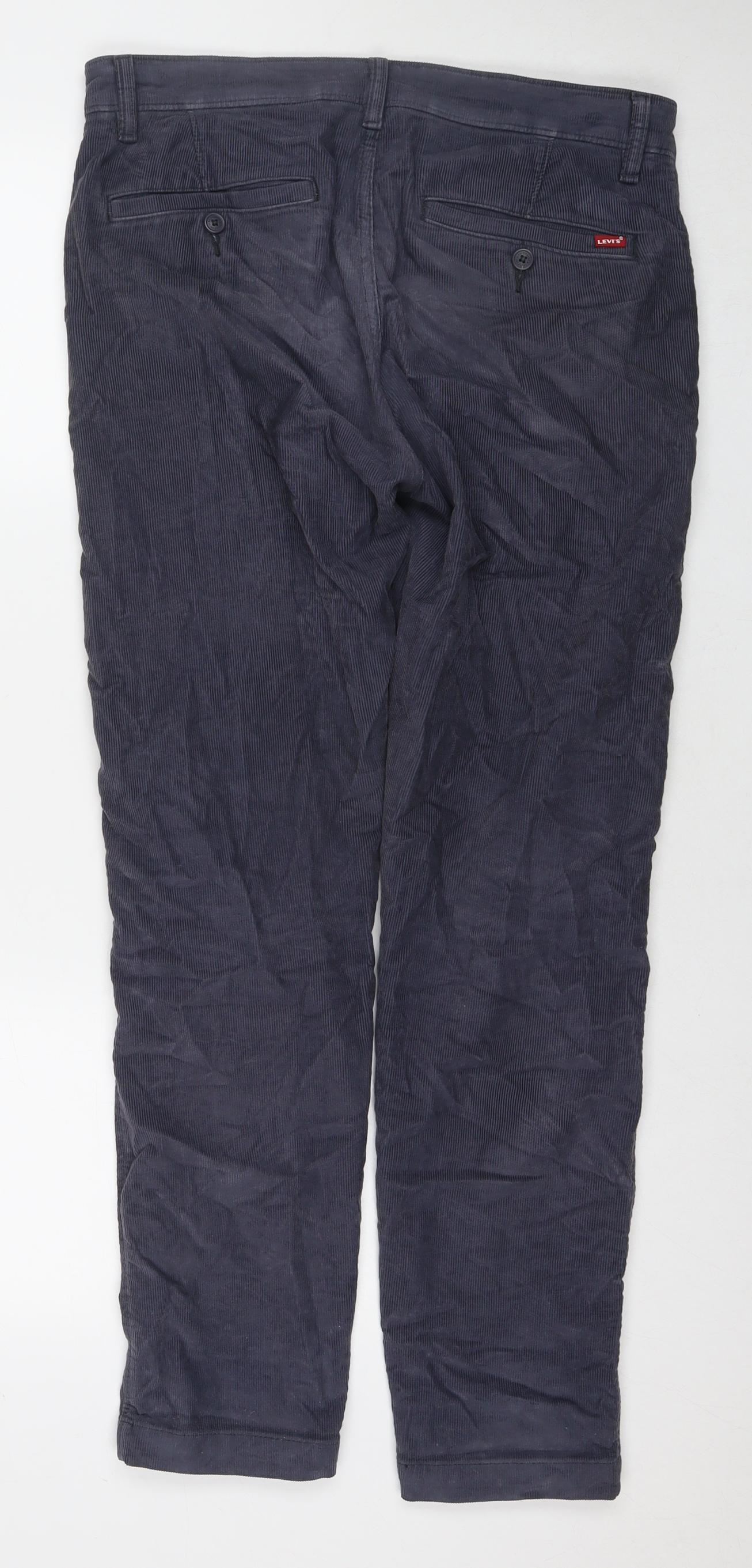 Levi's Mens Blue Cotton Chino Trousers Size 31 in L32 in Regular Zip