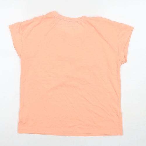 Hurley Womens Orange Polyester Basic T-Shirt Size XL Round Neck - Logo, Hearth