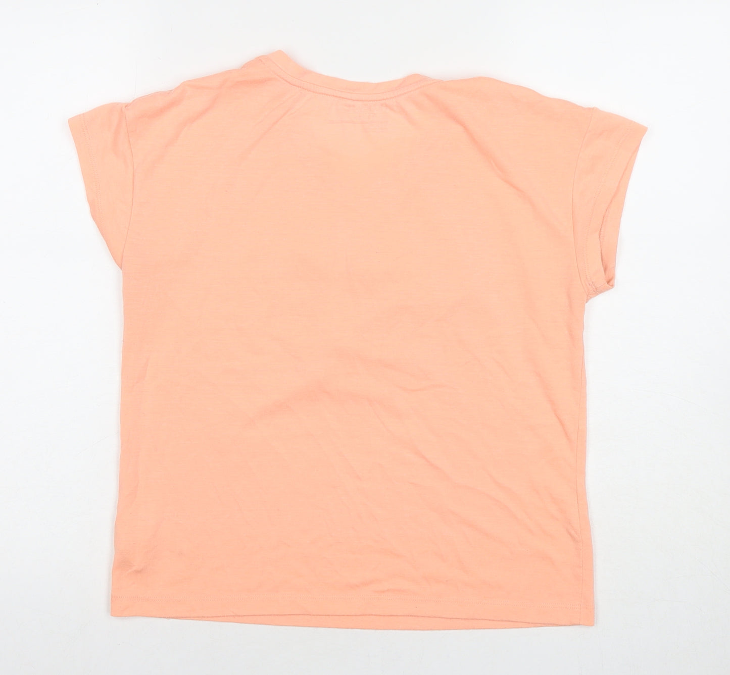 Hurley Womens Orange Polyester Basic T-Shirt Size XL Round Neck - Logo, Hearth
