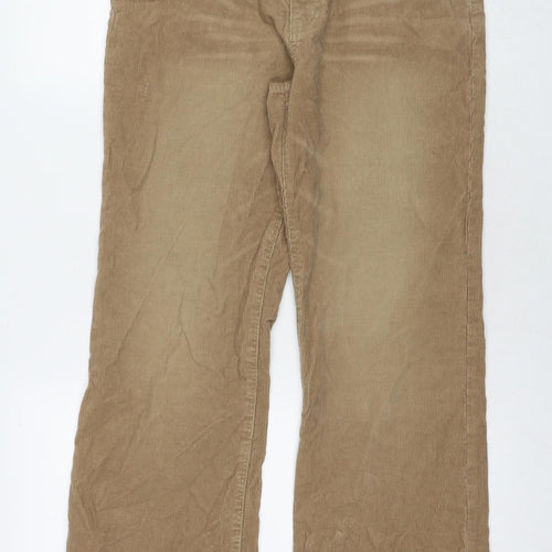 Polo Ralph Lauren Womens Brown Cotton Trousers Size 20 L30 in Regular Zip