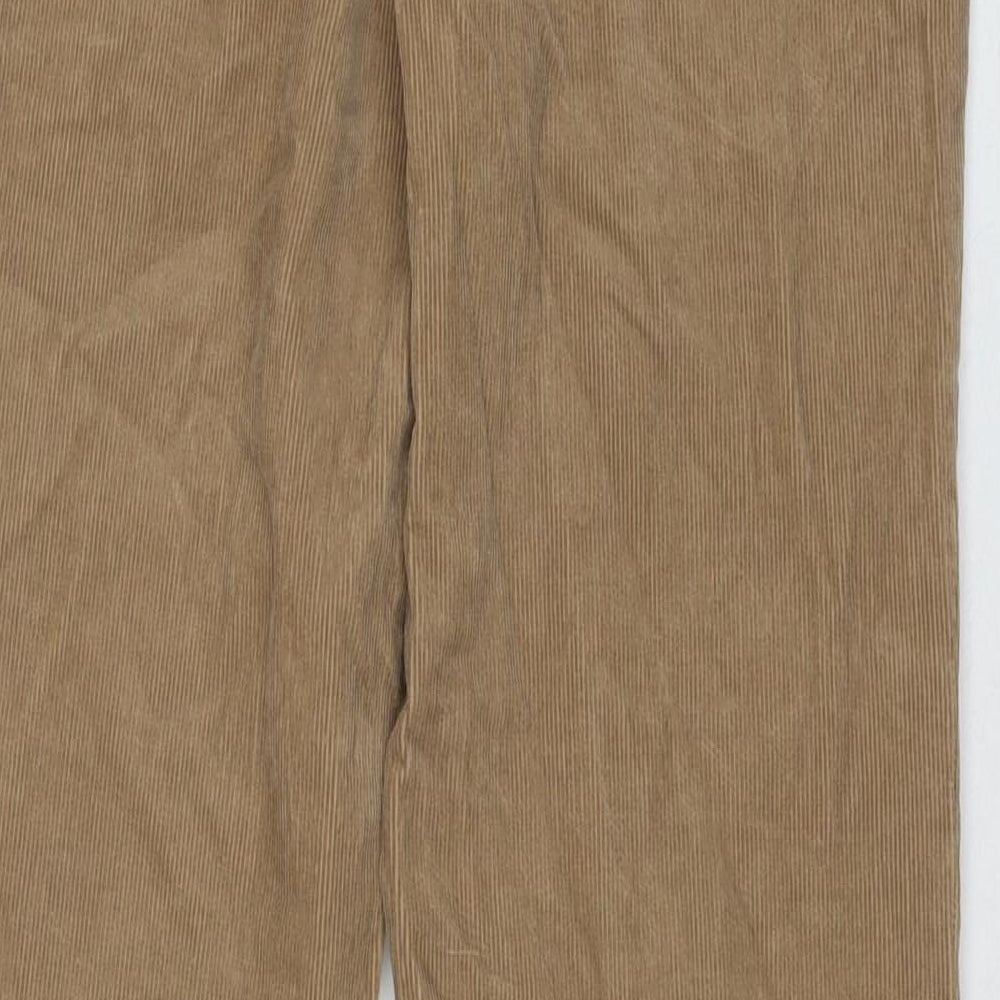 Polo Ralph Lauren Womens Brown Cotton Trousers Size 20 L30 in Regular Zip