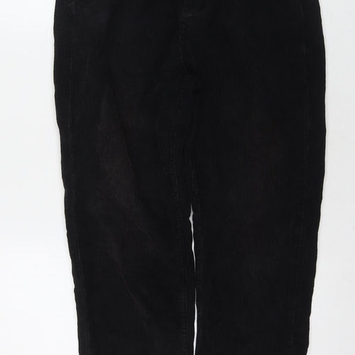 BDG Womens Black Cotton Trousers Size 28 in L30 in Regular Zip - Mom