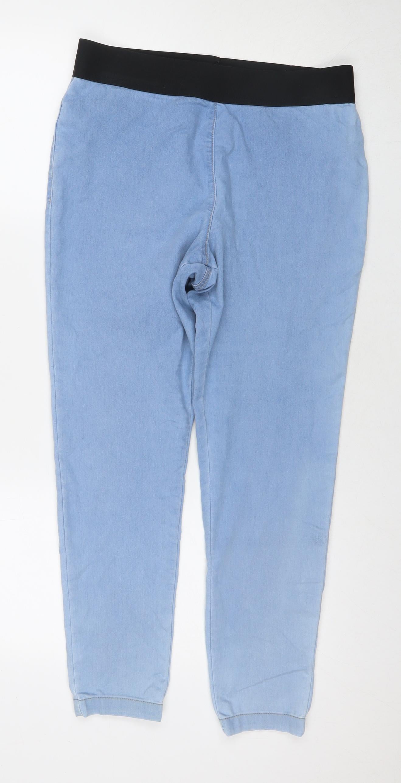 Marks and Spencer Womens Blue Cotton Jegging Jeans Size 14 L26 in Regular