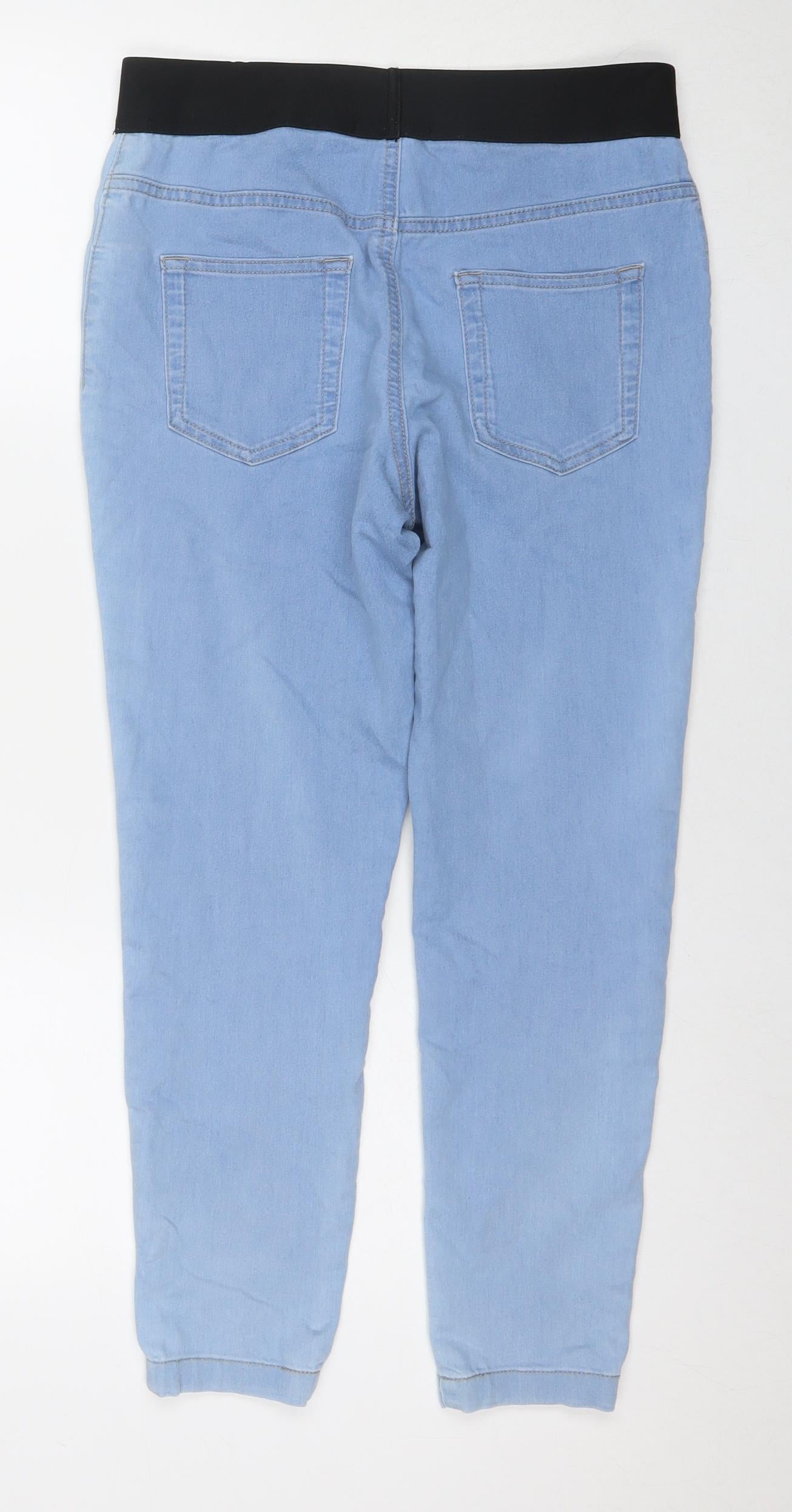 Marks and Spencer Womens Blue Cotton Jegging Jeans Size 14 L26 in Regular