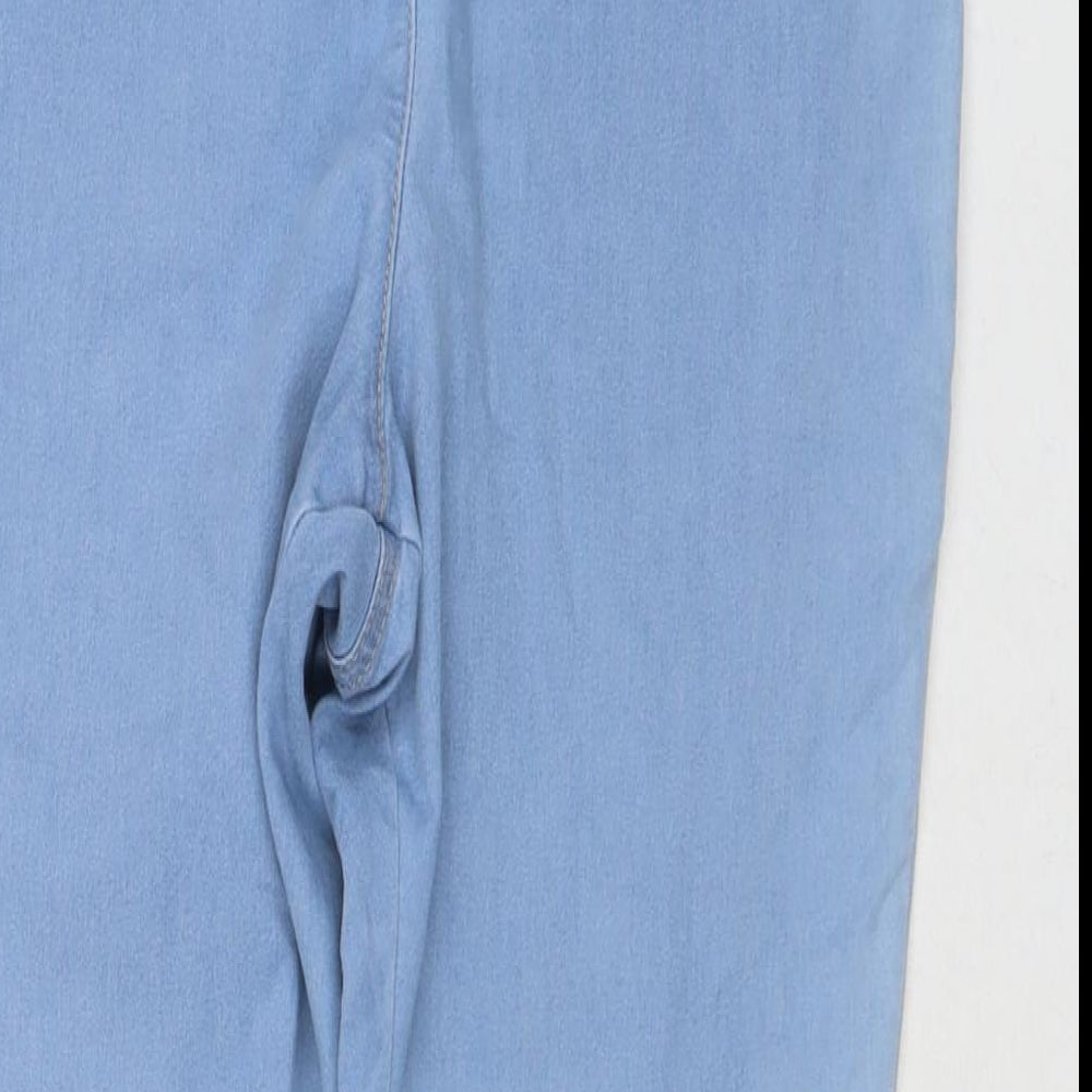 Marks and Spencer Womens Blue Cotton Jegging Jeans Size 14 L26 in Regular
