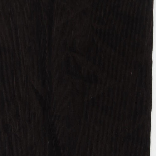 Marks and Spencer Mens Brown Cotton Trousers Size 36 in L29 in Regular Zip