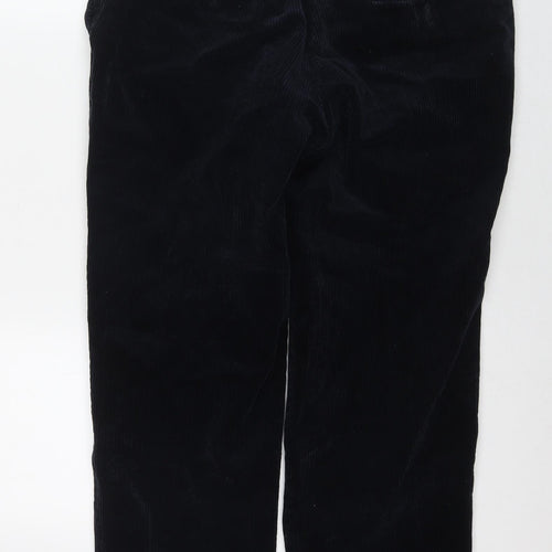 Marks and Spencer Mens Blue Cotton Trousers Size 36 in L29 in Regular Zip