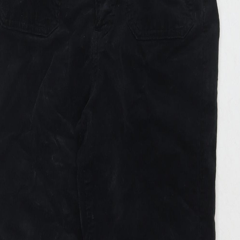 Marks and Spencer Womens Black Cotton Trousers Size 10 L29 in Regular Zip