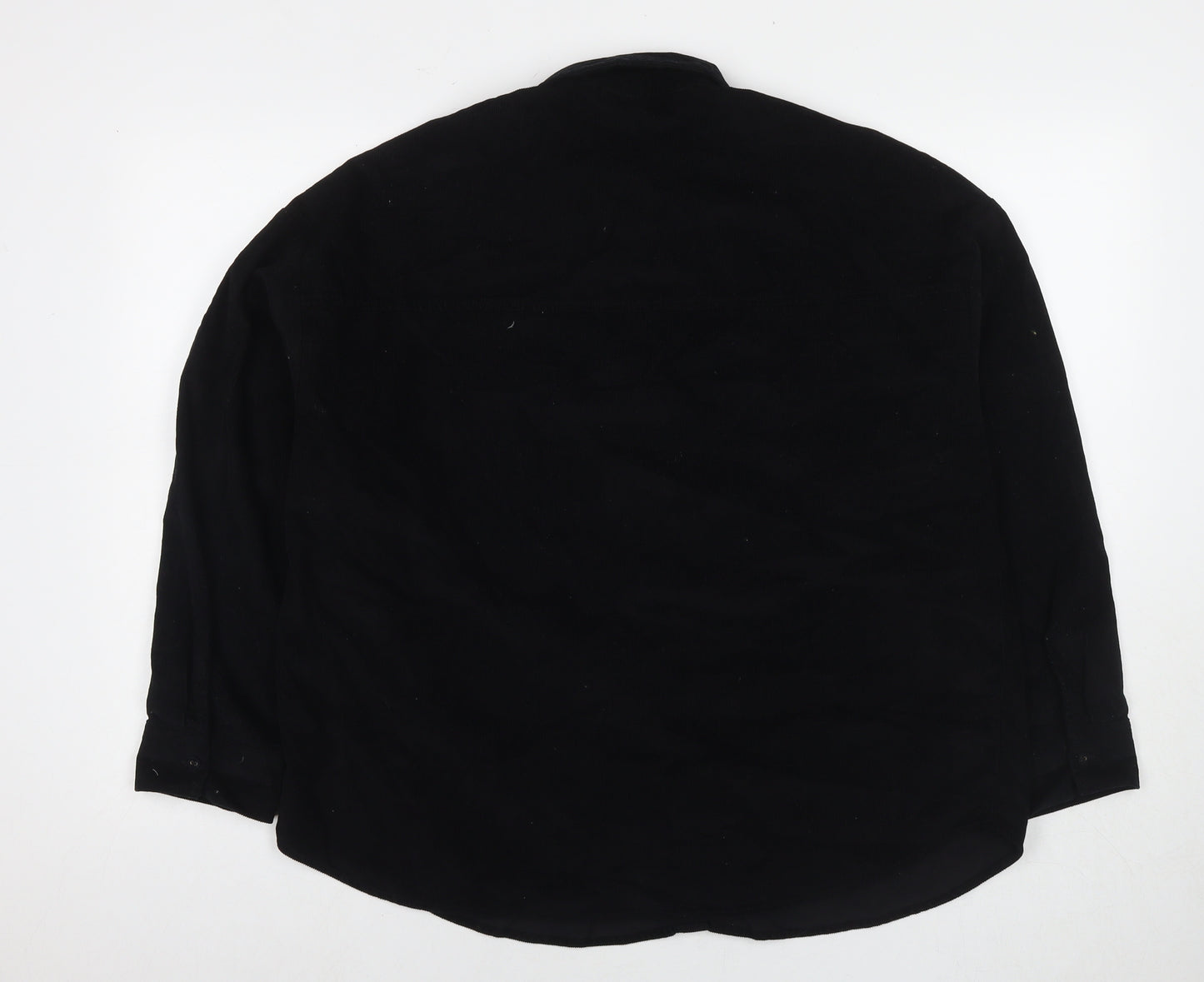 Divided by H&M Mens Black Cotton Button-Up Size S Collared Button