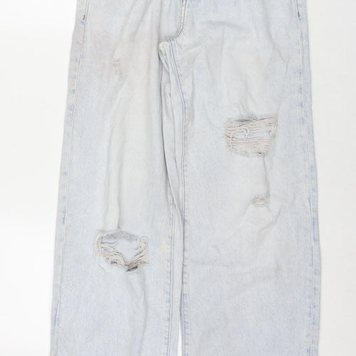 Denim & Co. Womens Blue Cotton Bootcut Jeans Size 8 L32 in Regular Zip
