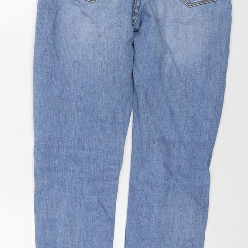 Denim & Co. Womens Blue Cotton Skinny Jeans Size 12 L28 in Regular Zip