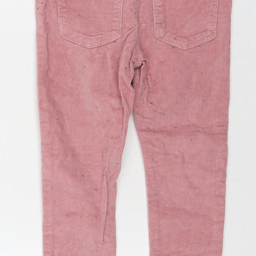 Denim & Co. Girls Pink Cotton Jegging Trousers Size 3-4 Years Regular