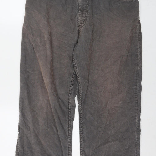 Levi's Mens Grey Cotton Trousers Size 36 in L34 in Relaxed Zip