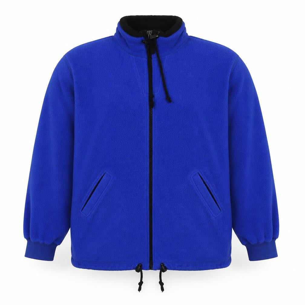 Front view of Marks & Spencer women’s blue jacket, size UK 12, zip