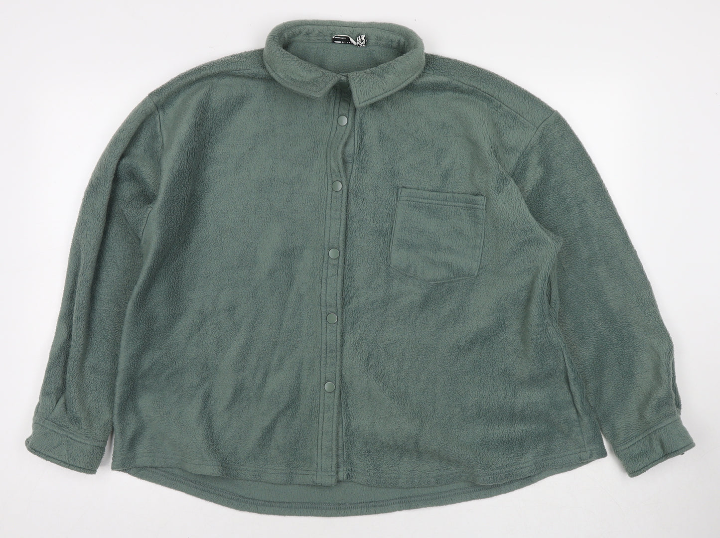 ASOS Womens Green Jacket Size 16 Snap