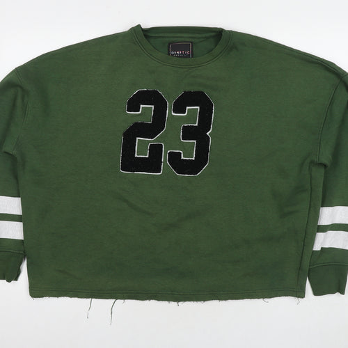 Genetic Apparel Womens Green Cotton Pullover Sweatshirt Size M Pullover - 23