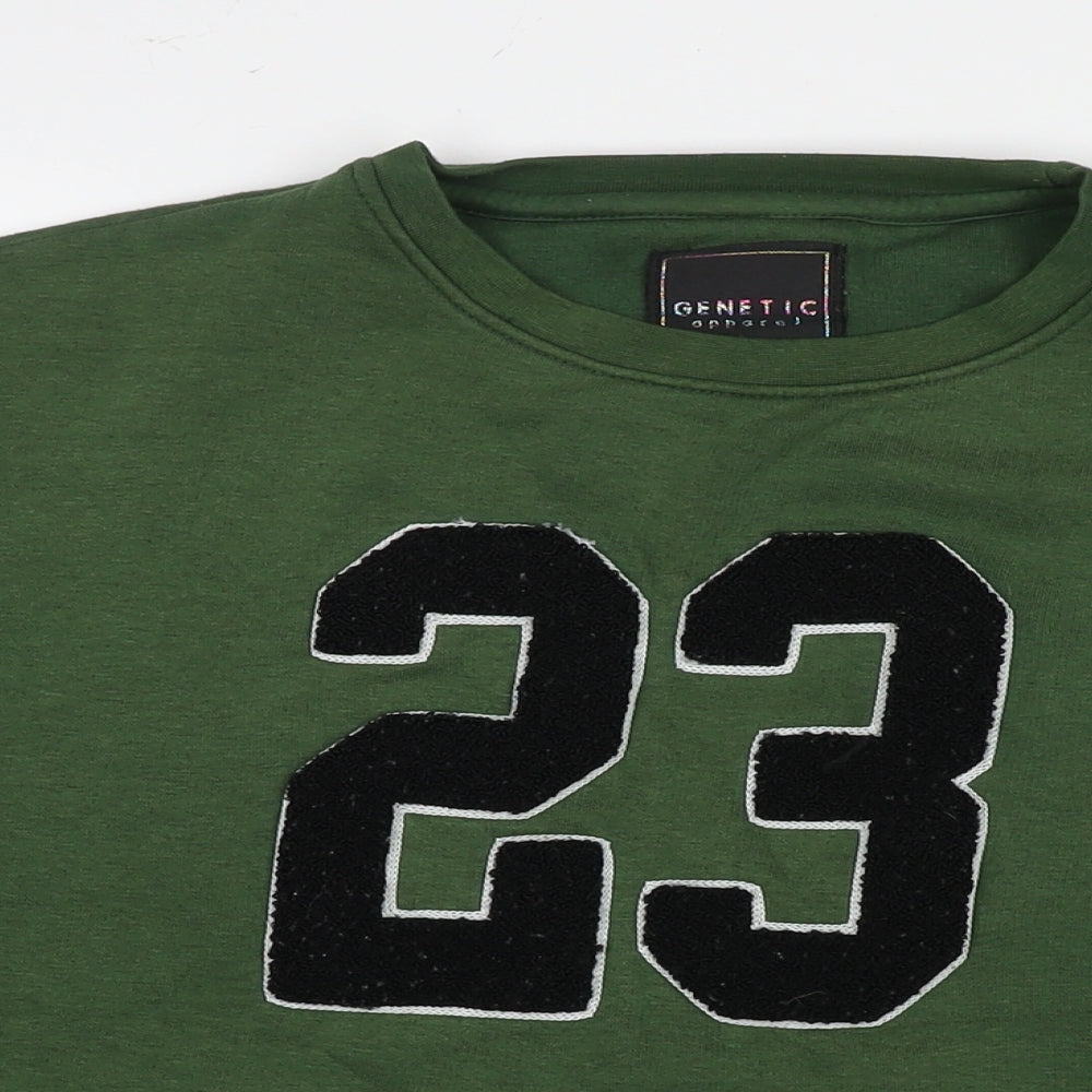 Genetic Apparel Womens Green Cotton Pullover Sweatshirt Size M Pullover - 23