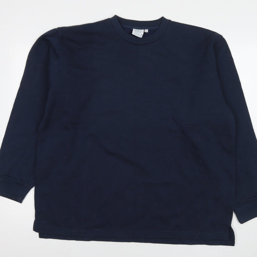 Scouts Womens Blue Cotton Pullover Sweatshirt Size L Pullover
