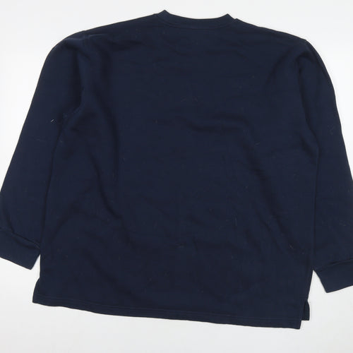 Scouts Womens Blue Cotton Pullover Sweatshirt Size L Pullover