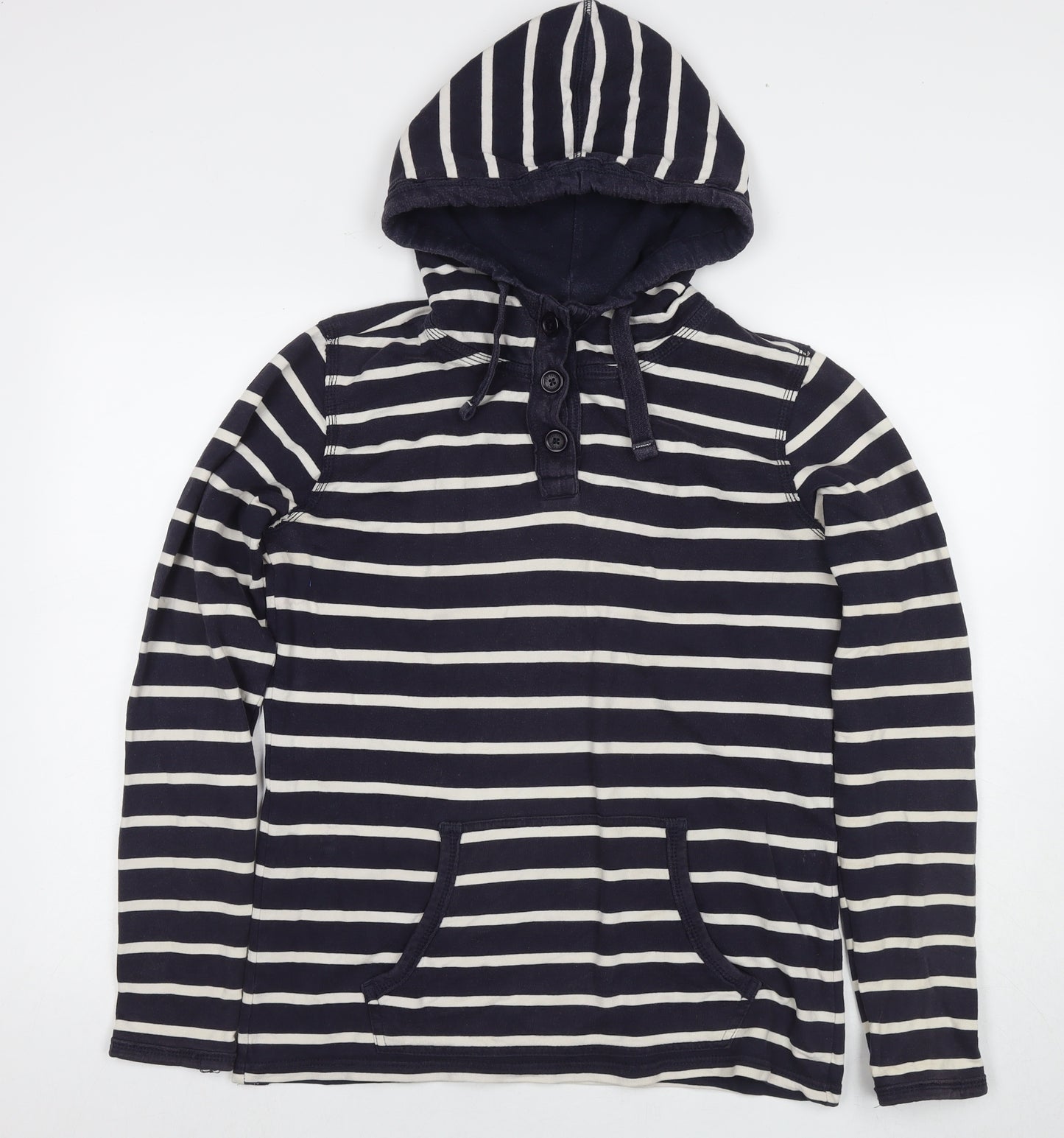 Fat Face Womens Blue Striped Cotton Pullover Sweatshirt Size 14 Pullover