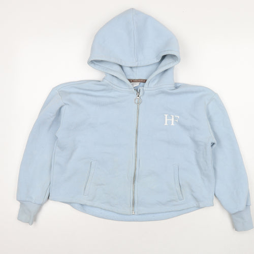 Holyfield Girls Blue Cotton Full Zip Hoodie Size 10 Years Zip - Age 10-12 Years