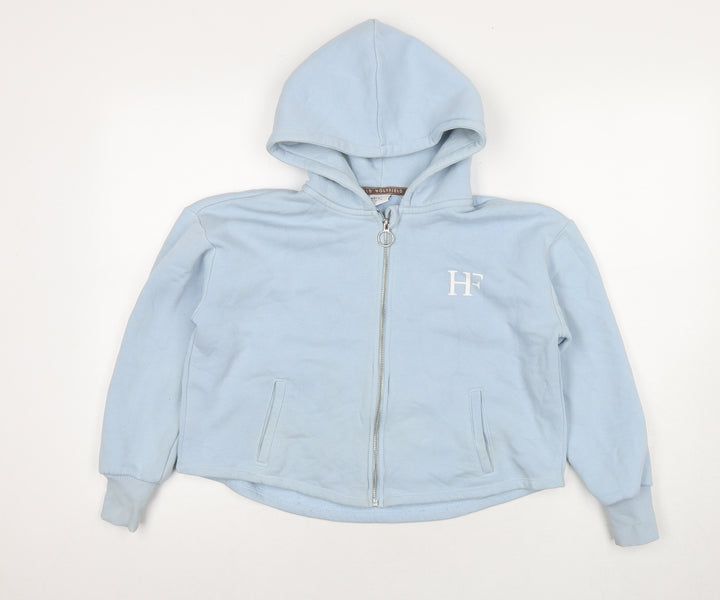 Holyfield Girls Blue Cotton Full Zip Hoodie Size 10 Years Zip - Age 10-12 Years