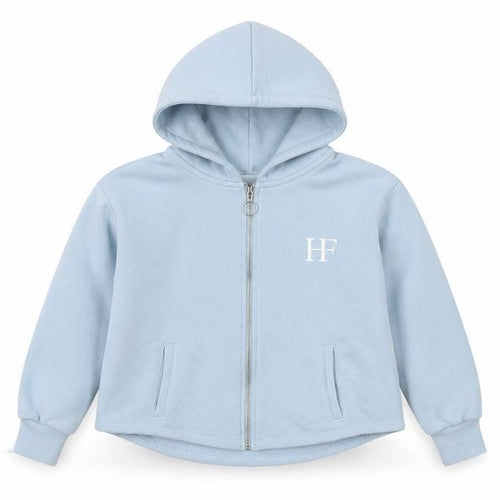 Holyfield Girls Blue Cotton Full Zip Hoodie Size 10 Years Zip - Age 10-12 Years