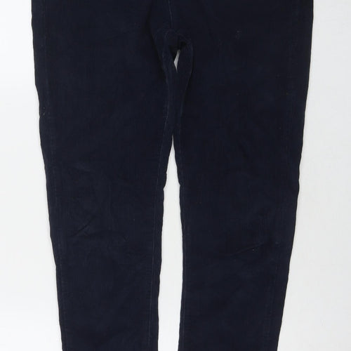 Topshop Mens Blue Cotton Trousers Size 32 in L32 in Regular Zip