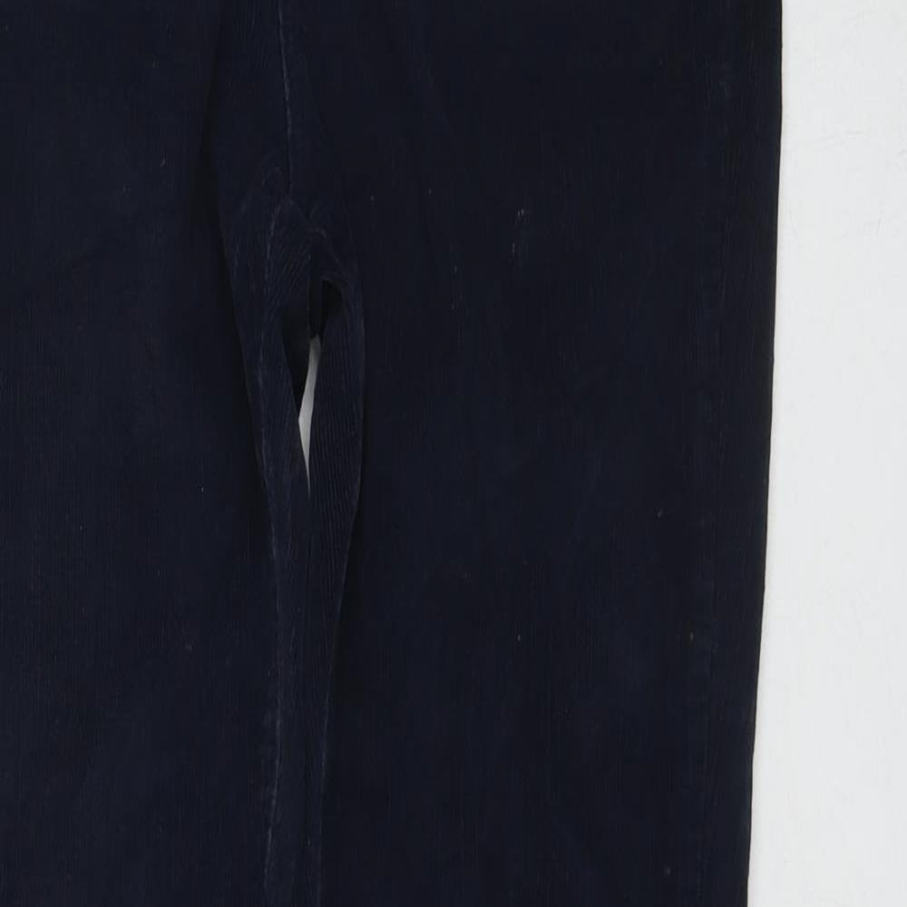 Topshop Mens Blue Cotton Trousers Size 32 in L32 in Regular Zip