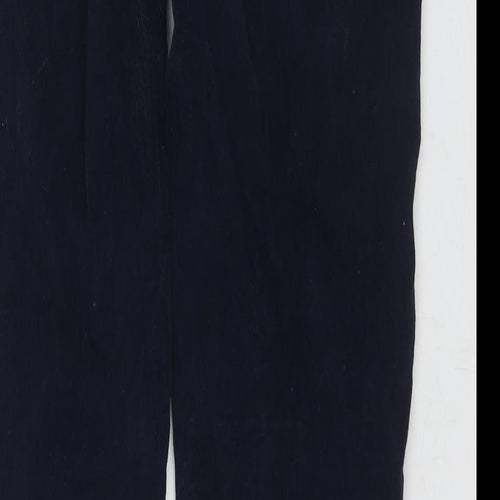 Topshop Mens Blue Cotton Trousers Size 32 in L32 in Regular Zip