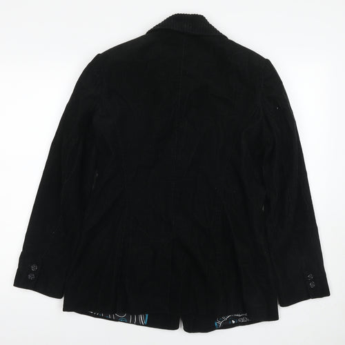 Per Una Womens Black Jacket Blazer Size 10 Buckle