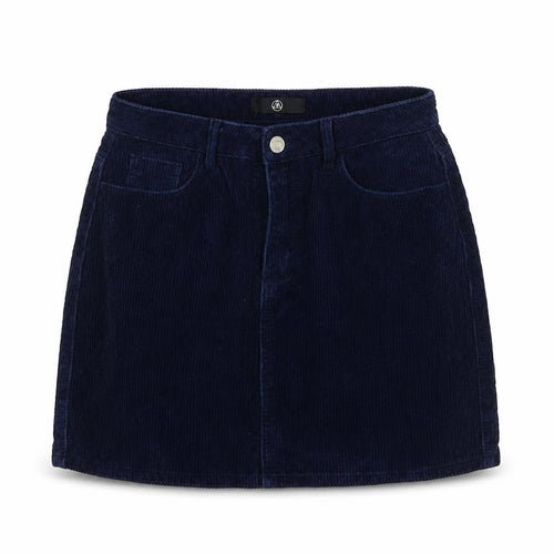 Missguided Womens Blue Cotton A-Line Skirt Size 10 Zip