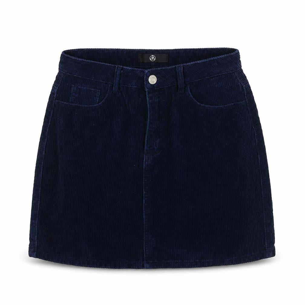 Missguided Womens Blue Cotton A-Line Skirt Size 10 Zip