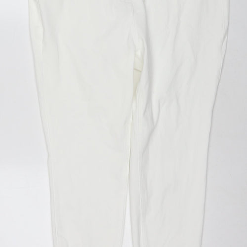 NEXT Womens White Cotton Jegging Jeans Size 18 L24 in Regular