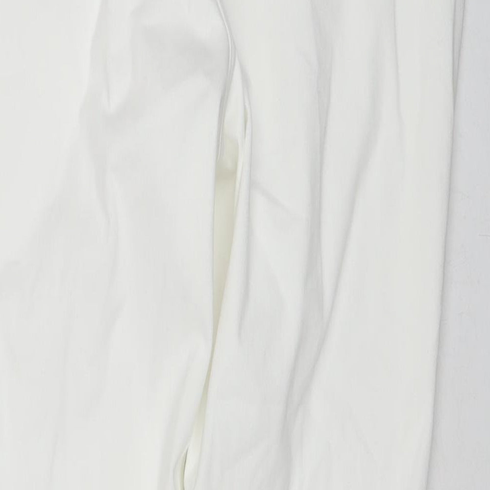 NEXT Womens White Cotton Jegging Jeans Size 18 L24 in Regular