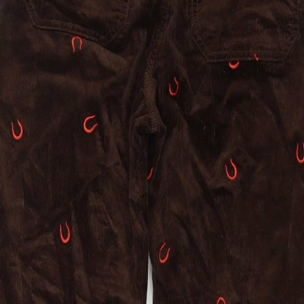 Maeve Womens Brown Cotton Trousers Size 26 in L25 in Regular Zip