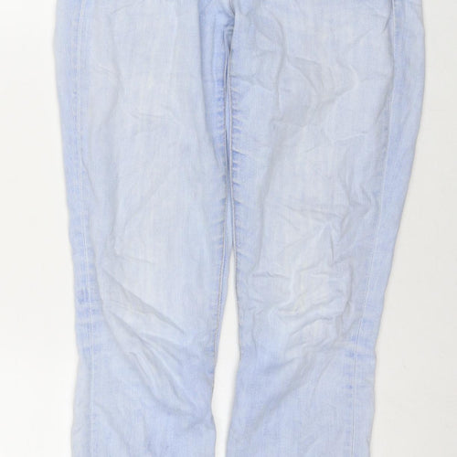 Gap Womens Blue Cotton Cropped Jeans Size 14 L27 in Regular Zip