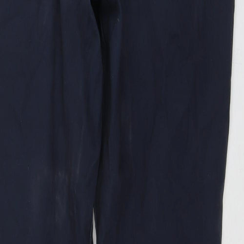 NEXT Mens Blue Cotton Trousers Size 34 in L33 in Regular Zip